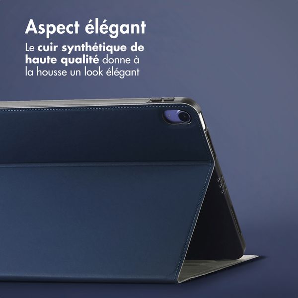 Accezz Coque tablette Classic Apple iPad 11 (2025) 11 pouces A16 / iPad 10 (2022) 10.9 pouces - Bleu foncé