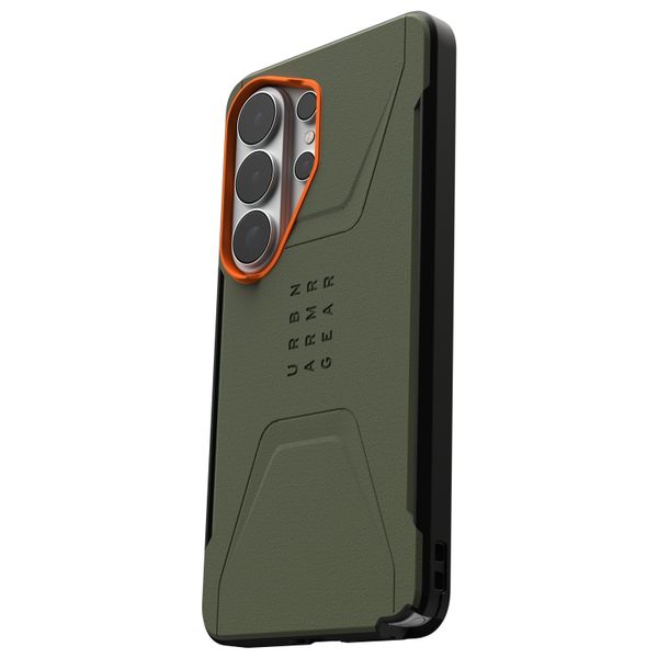 UAG Coque Civilian MagSafe Samsung Galaxy S26 Ultra - Olive Drab / Orange