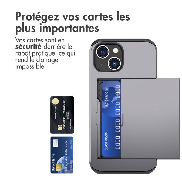 imoshion Coque arrière avec porte-cartes Apple iPhone 15 - Gris