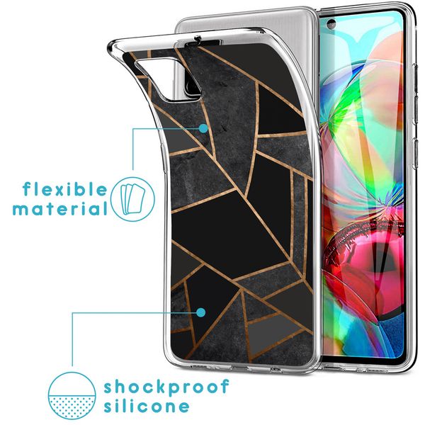 imoshion Coque Design Samsung Galaxy A71 - Black Graphic