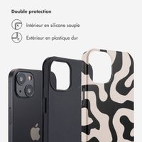 Selencia Coque arrière Vivid Tough iPhone 13 - Art Wave Black