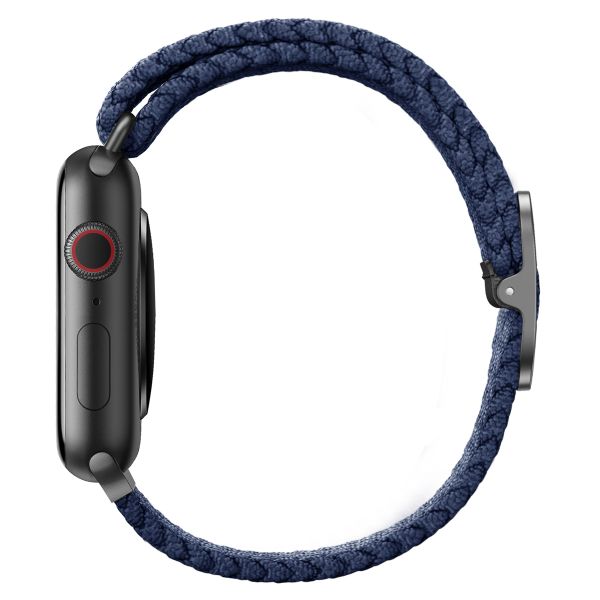 Uniq Bracelet tressé Aspen Apple Apple Watch Series 1 á 9 / SE (38/40/41 mm) | Series 10 (42 mm) - Bleu Oxford