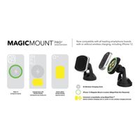 Scosche MagicMount Pro2 Flush mount - Support de téléphone de voiture - Universel - Magnétique et MagSafe - Noir