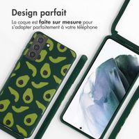 imoshion Coque design en silicone avec cordon Samsung Galaxy S21 Plus - Avocado Green