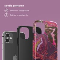 Selencia Coque arrière Vivid Apple iPhone 11 - Marble Purple