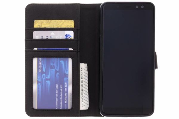 Étui de télephone portefeuille Samsung Galaxy A8 (2018) - Noir