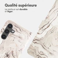 imoshion Étui de télephone portefeuille Design Samsung Galaxy S24 - Sandy Marble