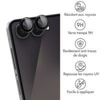 imoshion Protection Caméra en verre trempé 2 Pack Samsung Galaxy Z Flip 7 - Noir