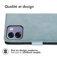 imoshion Étui de télephone portefeuille de luxe Oppo A6x (4G/5G) - Bleu clair