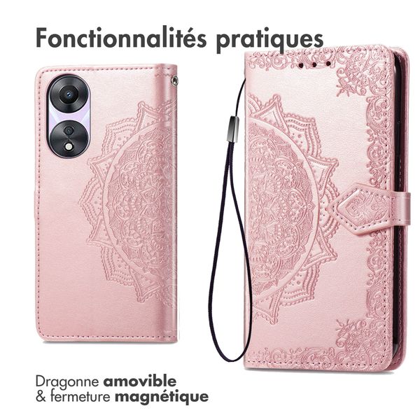 imoshion Etui de télephone Mandala Oppo A58 - Rose Doré
