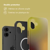 Selencia Coque arrière Vivid avec MagSafe Apple iPhone 16 - Gradient Olive Dust