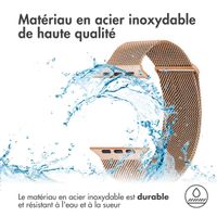 imoshion Bracelet magnétique milanais Apple Watch Series 1 - 9 / SE (38/40/41 mm) | Series 10 / 11 (42 mm) - Taille M - Rose Doré