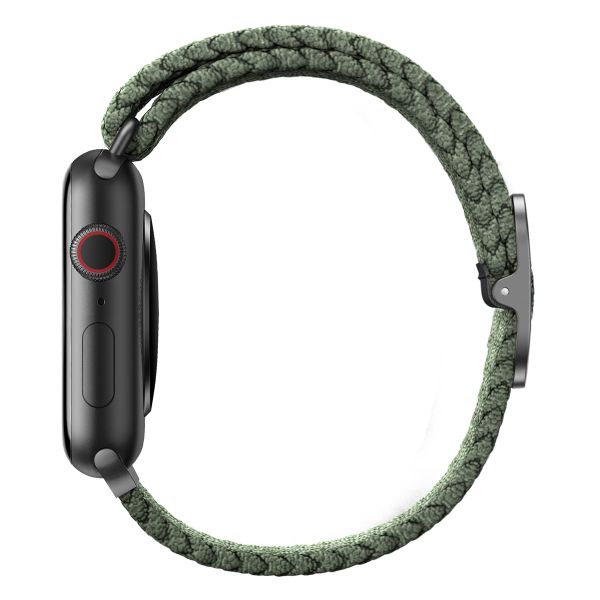 Uniq Bracelet tressé Aspen Apple Watch Series 1 á 10 / SE / Ultra (2) (44/45/46/49 mm) - Vert Cyprès