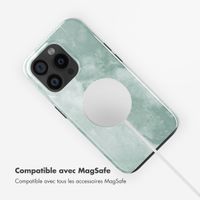 Selencia Coque arrière Vivid avec MagSafe Apple iPhone 15 Pro - Marble Grayed Jade