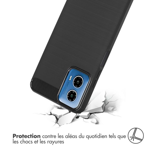 imoshion Coque Brushed Motorola Moto G34 - Noir