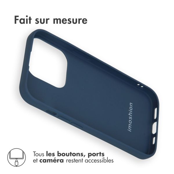 imoshion Coque Couleur iPhone 15 Pro - Bleu foncé