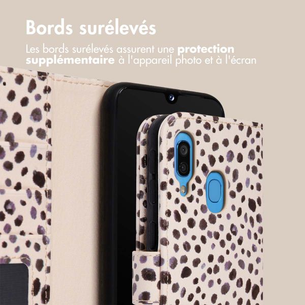 imoshion Étui de télephone portefeuille Design Samsung Galaxy A40 - Black And White Dots