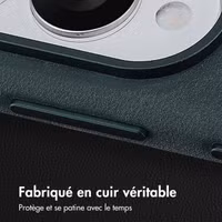 Accezz Coque MagSafe en cuir vintage Samsung Galaxy S25 Edge - Smokey Green