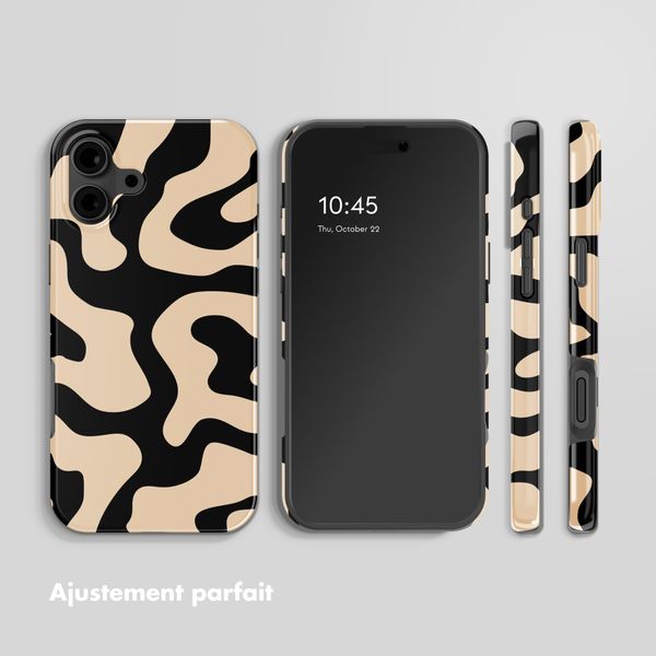 Selencia Coque arrière Vivid Apple iPhone 16 - Art Wave Black