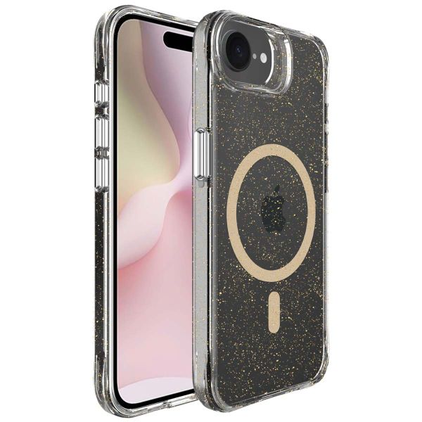 imoshion Coque arrière transparente pailletée iPhone 16e - Doré