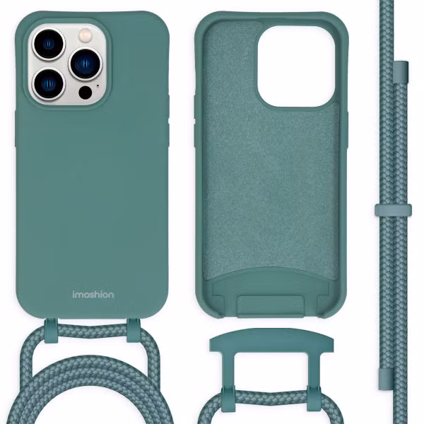 imoshion Coque de couleur avec cordon amovible Apple iPhone 14 Pro - Vert foncé
