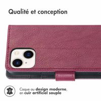 imoshion Étui de télephone portefeuille Apple iPhone 14 / 13 - Bordeaux