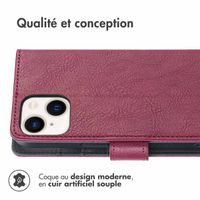 imoshion Étui de téléphone portefeuille Luxe iPhone 14 - Bordeaux