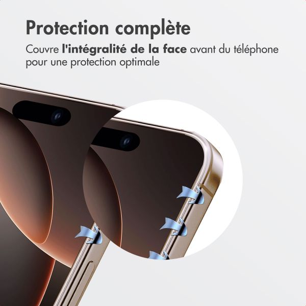 Accezz Protecteur d’écran en verre trempé + Applicateur Apple iPhone 16 Pro Max