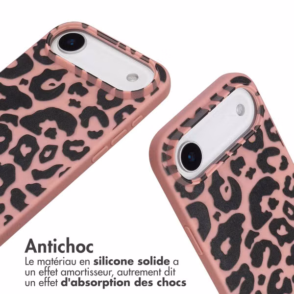 imoshion Coque design en silicone avec cordon Apple iPhone Air - Animal Pink