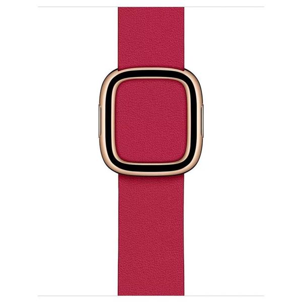 Apple Leather Band Modern Buckle Apple Watch Series 1-9 / SE - 38/40/41 mm / Series 10 - 42 mm - Taille L - Raspberry