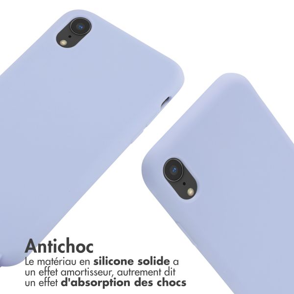 imoshion ﻿Coque en silicone avec cordon Apple iPhone Xr - Violet