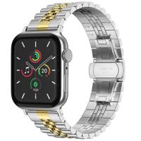 Selencia Bracelet Metallique Jubilee Apple Watch Series 1 t/m 9 / SE (38/40/41 mm) | Series 10 / 11 (42 mm) - Argent et Or