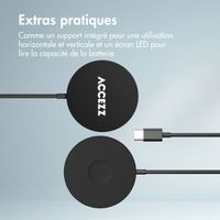 Accezz Chargeur sans fil USB-C | Chargeur sans fil MagSafe et Qi2 - 1 mètre - Noir