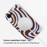 Selencia Coque arrière Vivid avec MagSafe Apple iPhone 17e / 16e - Dream Swirl Chocolate
