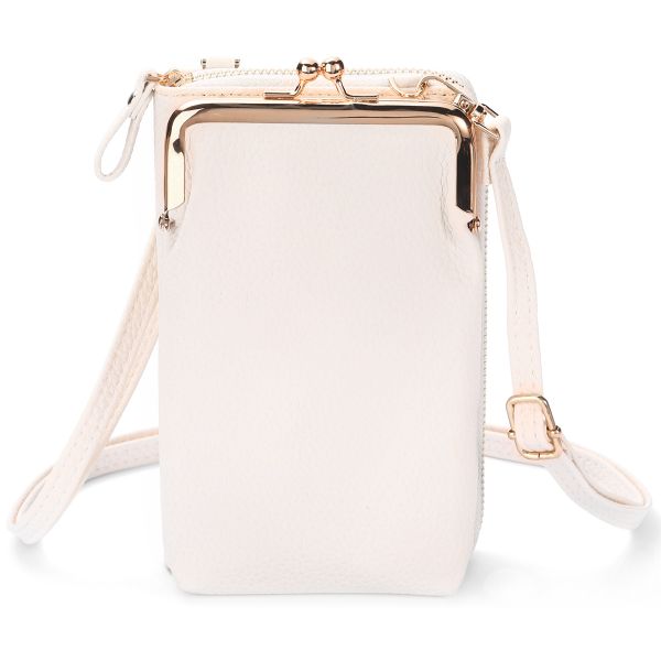 imoshion Sac téléphone en cuir végan Crossbody - Blanc