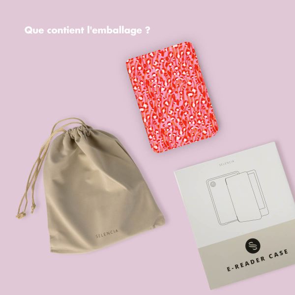 Selencia Étui de liseuse portefeuille Vivid Kobo Clara Colour / Clara BW - Wild Spots Lipstick