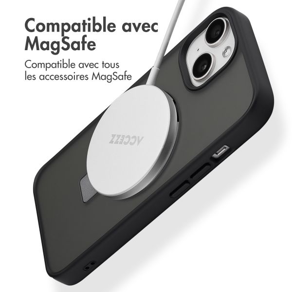 Accezz Coque Ring Stand avec MagSafe Apple iPhone 15 - Noir