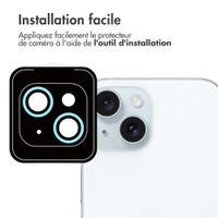 imoshion Lot de 2 protections d'objectif de caméra Apple iPhone 15 / 15 Plus - Blue