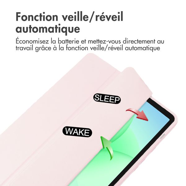 imoshion Coque tablette rigide Trifold Samsung Galaxy Tab A11 Plus - Rose