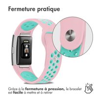 imoshion Bracelet sportif en silicone Fitbit Charge 2 - Rose  /  Menthe verte