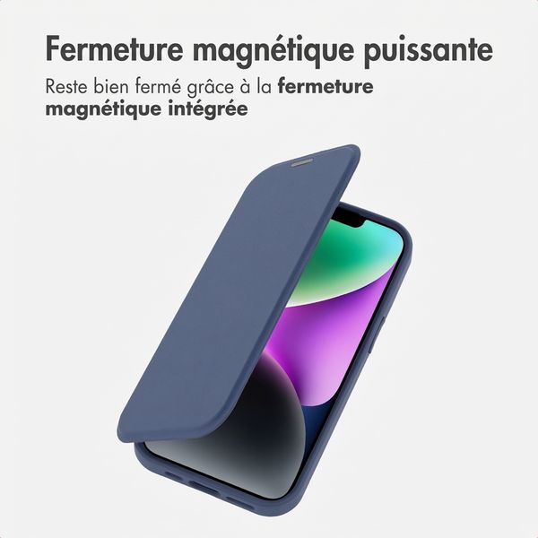 imoshion Bookcase transparente avec MagSafe Apple iPhone 14 / 13 - Bleu