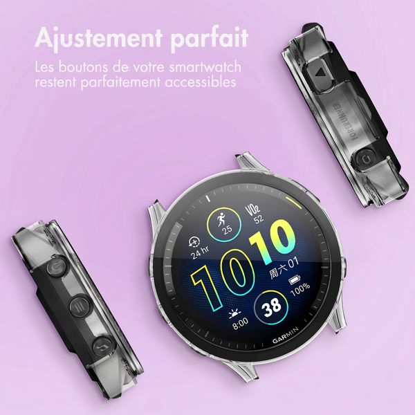 imoshion Coque rigide à couverture complète Garmin Forerunner 965 - Transparent