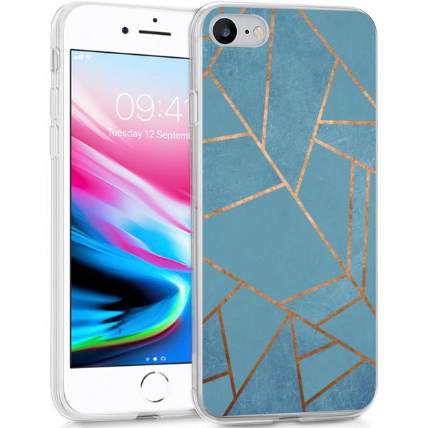 imoshion Coque Design iPhone SE (2022 / 2020) / 8 / 7 / 6s - Blue Graphic