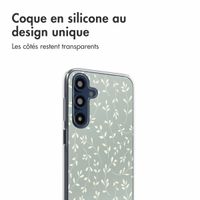 imoshion Coque design pour Samsung Galaxy A16 - Smoke Green Flowers