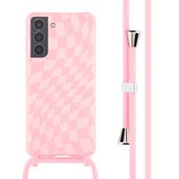 imoshion Coque design en silicone avec cordon Samsung Galaxy S21 - Retro Pink