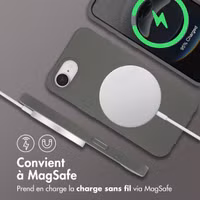 imoshion Coque arrière Color avec cordon amovible et MagSafe Apple iPhone 16e - Black Coffee