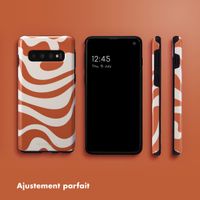 Selencia Coque arrière Vivid Tough Samsung Galaxy S10 - Dream Swirl Orange