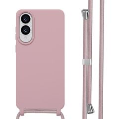 imoshion Coque en silicone avec cordon Samsung Galaxy S25 Edge - Sand Pink