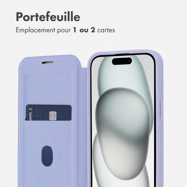 imoshion Bookcase transparente avec MagSafe Apple iPhone 15 - Lilas
