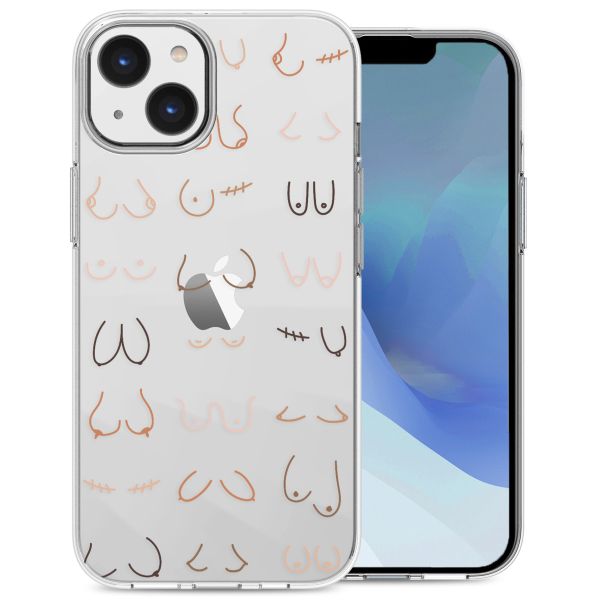 imoshion Coque Design iPhone 14 - Boobs all over - Transparent